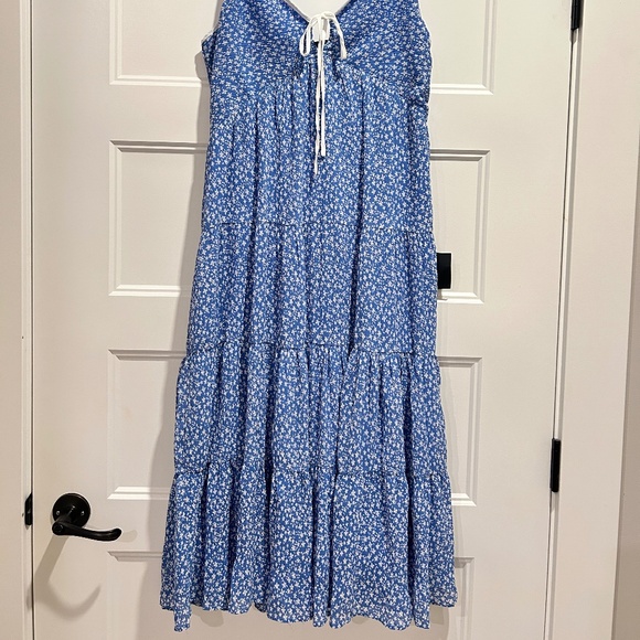 Blue floral flowy dress - Picture 3 of 4